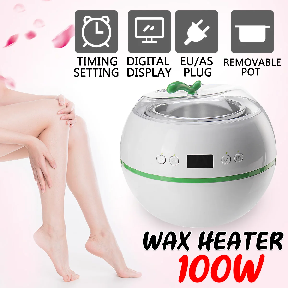 

US/EU Plug Hair Removal Kit Smart Waxing Heater Beans Sticks Skin Care Depilatory Waxing Heater Wax Pot Warmer Strips 110V-240V
