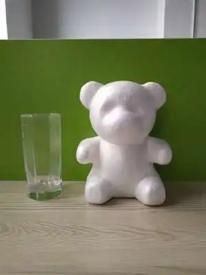 

1pcs 21cm foam model Polystyrene Styrofoam teddy rose bear White Craft Balls For DIY Christmas Party Decoration Supplies Gifts
