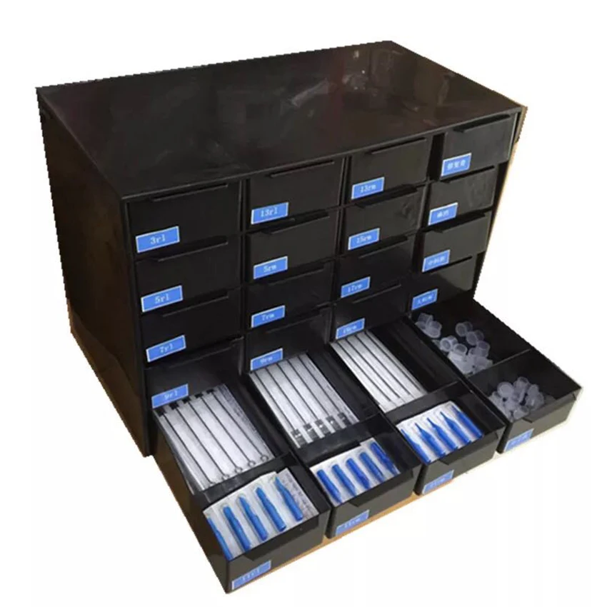 20 Pcs Drawers Professional Tattoo Needles Case For Dedicated