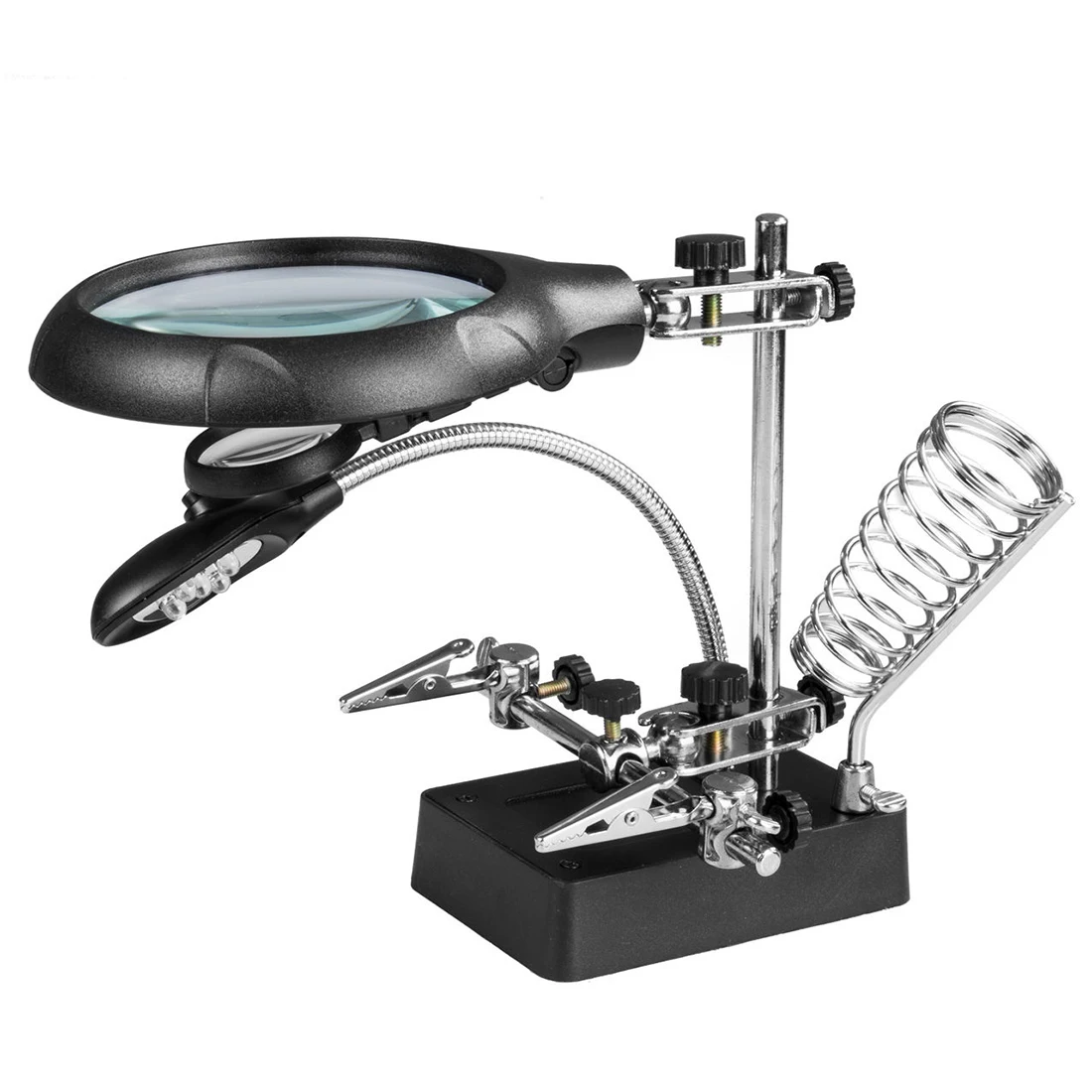 Welding Helping Hand Soldering Solder Iron Stand Holder Magnifying