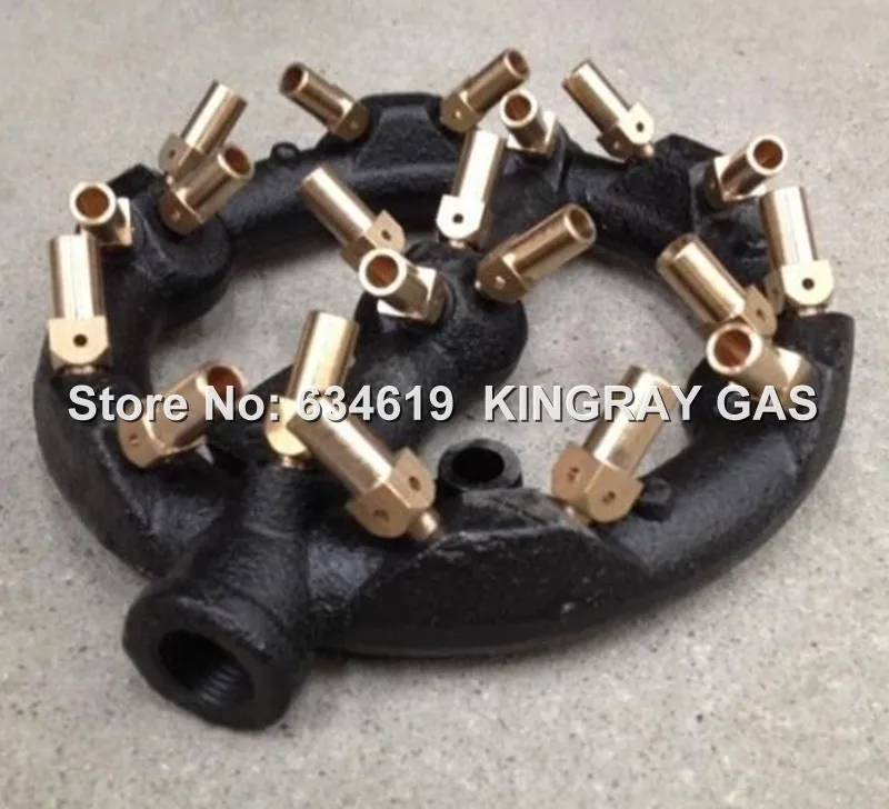 

20 Nozzles Cast Iron Gas Injection Burner Propane / Natural Gas Kitchen Jet Burner For Commercial Food Cooking