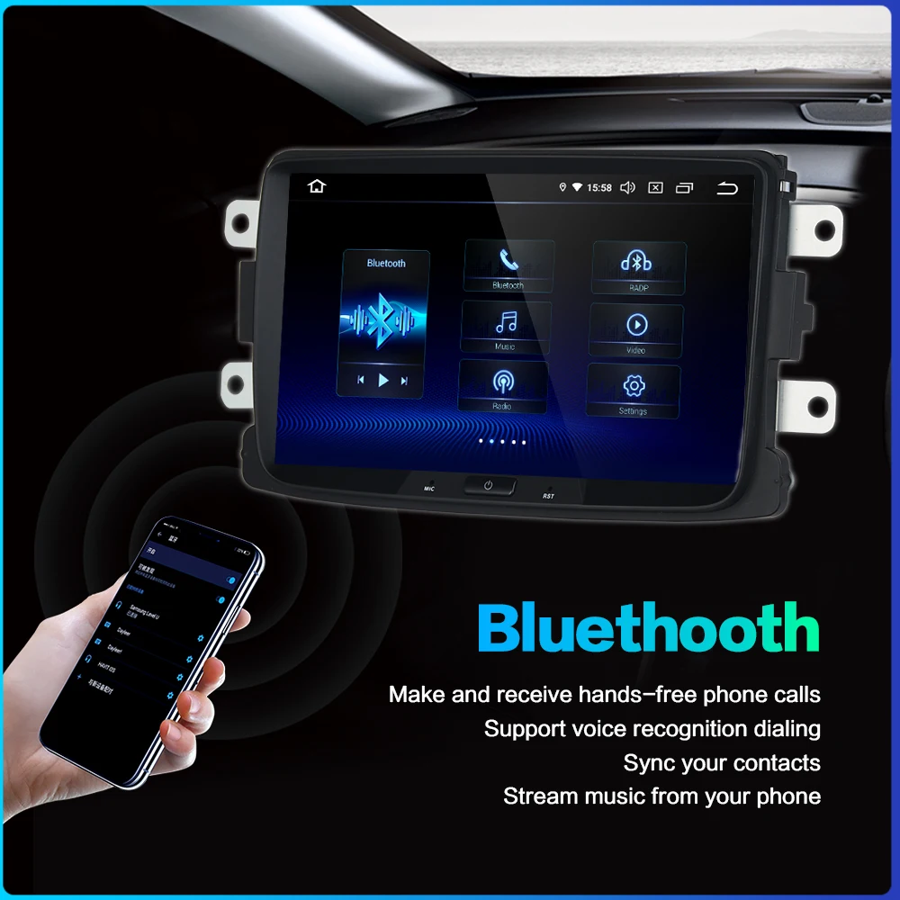 Автомобильное радио Dasaita 8 дюймов IPS Мультимедиа Android 9 0 для Renault Duster Dacia Sandero Captur Lada