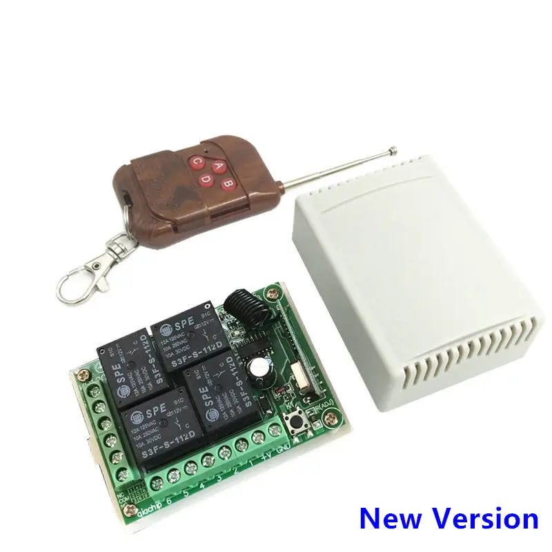 433Mhz-Universal-Wireless-Remote-Control-Switch-DC-12V-4CH-relay-Receiver-Module-With-4-channel-RF (1)