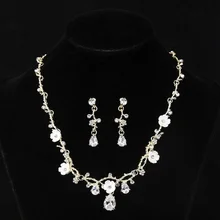SLBRIDAL Crystal Rhinestones Cubic Zirconia Wedding Jewelry Set Bridal CZ Necklace Set Banquet Party Jewelry Set Women Jewelry цена SLBRIDAL Crystal Rhinestones Cubic Zirconia Wedding Jewelry Set Bridal CZ Necklace Set Banquet Party Jewelry Set Women Jewelry цены онлайн