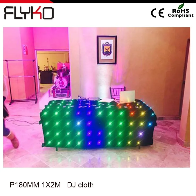 

Free shipping P18 1X2M led Dj decoration cloth with 1 controller