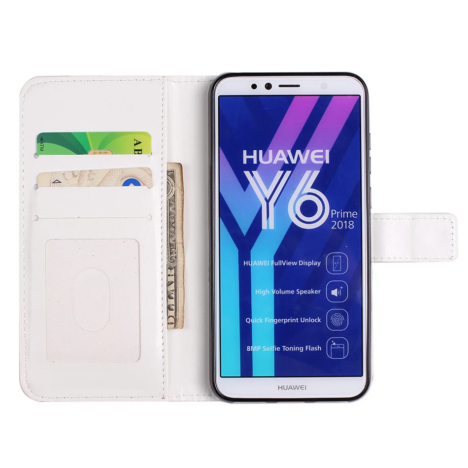 Задняя крышка с отделением для карт для huawei Honor 10 Lite 7A P30 P20 mate 20 Pro P8 Lite, кожаный чехол-книжка Y6 Y7 Prime