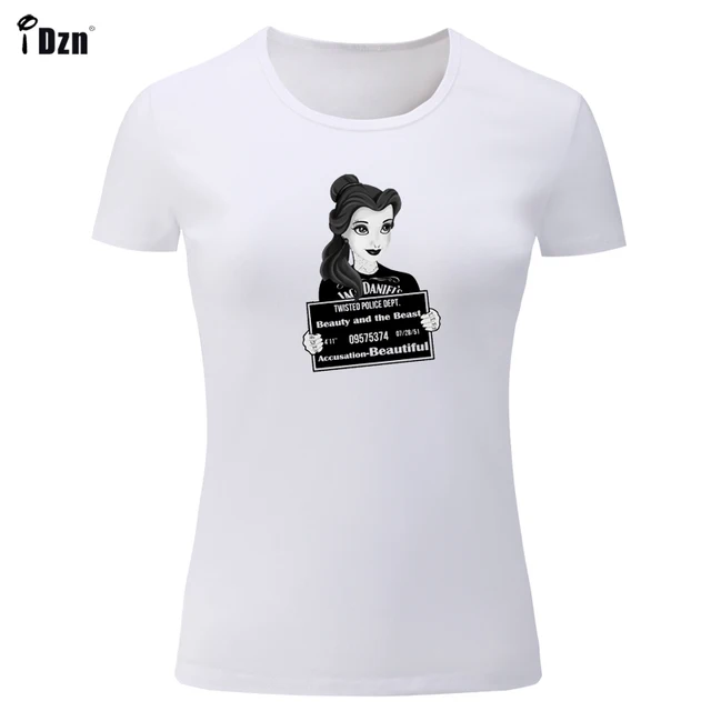 Summer Casual Women S T Shirt Beauty And The Beast Tattoo Rebel Princess Belle Print Tshirt Girl S Short Sleeve Punk Tees Tops T Shirts Aliexpress