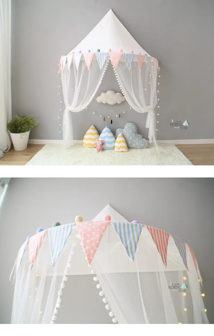 Хлопковый тент Tipi для детей, навес для кровати, занавеска Decoracion Bebe, москитная сетка, Teepees для детей, игровой домик, Игровая палатка