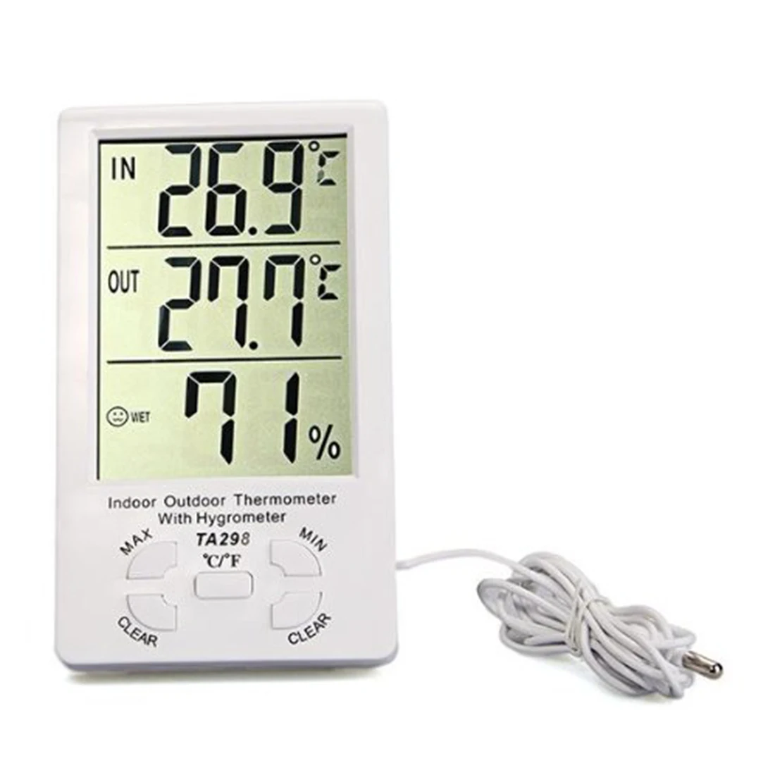 New 1pc Thermometer Hygrometer Timber LCD Digital Hygrometer Humidity