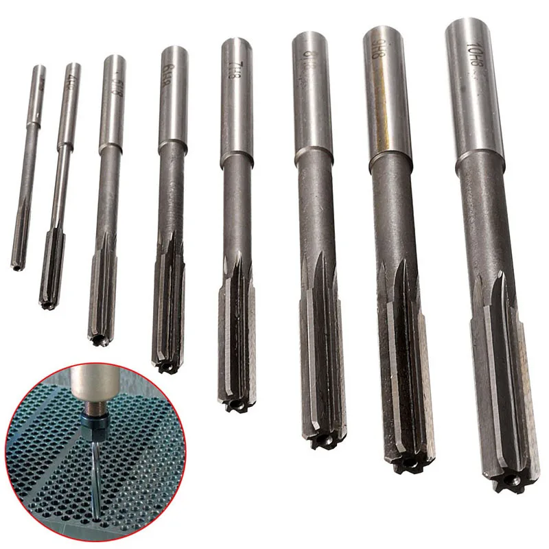 Chucking Straight Shank HSS Machine Reamer H7 Drill Bit 2//3//4//5//6//7//8//9//10mm Set