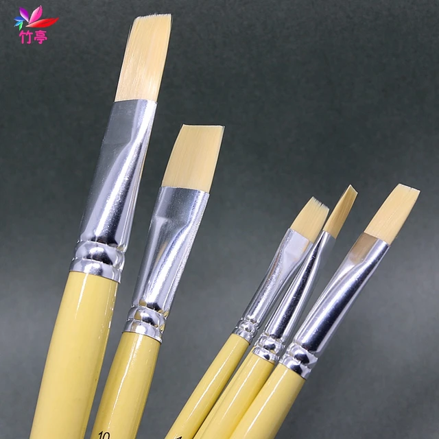 Artistes Brosses En Nylon Souple Jaune En Bois Peinture Peinture à L