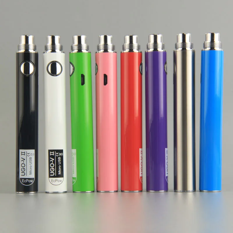 1 шт. подлинный UGO V2 II 510 нить Vape батарея EVOD eGo Micro USB Сквозной 650 мАч 900 мАч испаритель Fit MT3 CE4 H2 Атомайзер