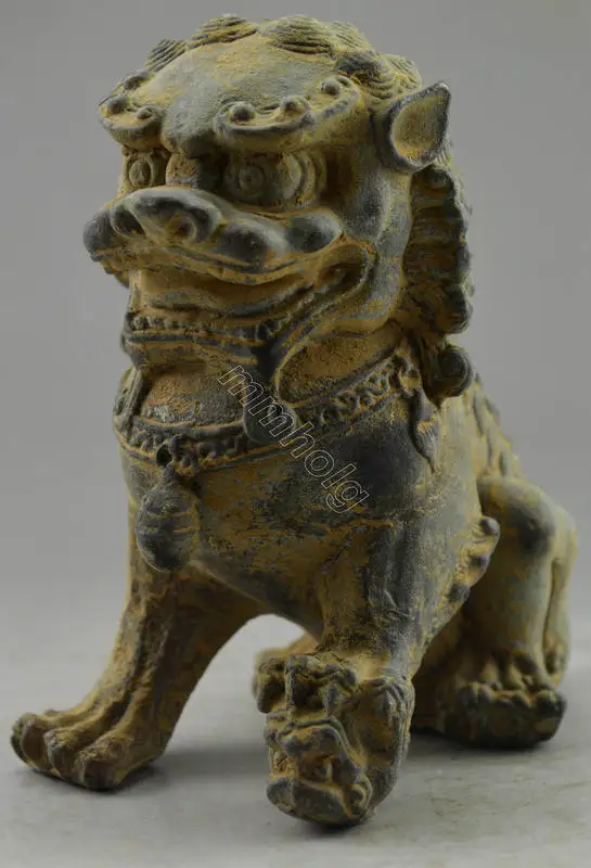 

Metal Crafts Collectible Decorated Old Handwork Bronze Carved Exorcism Kylin Statue fast SHIPPING