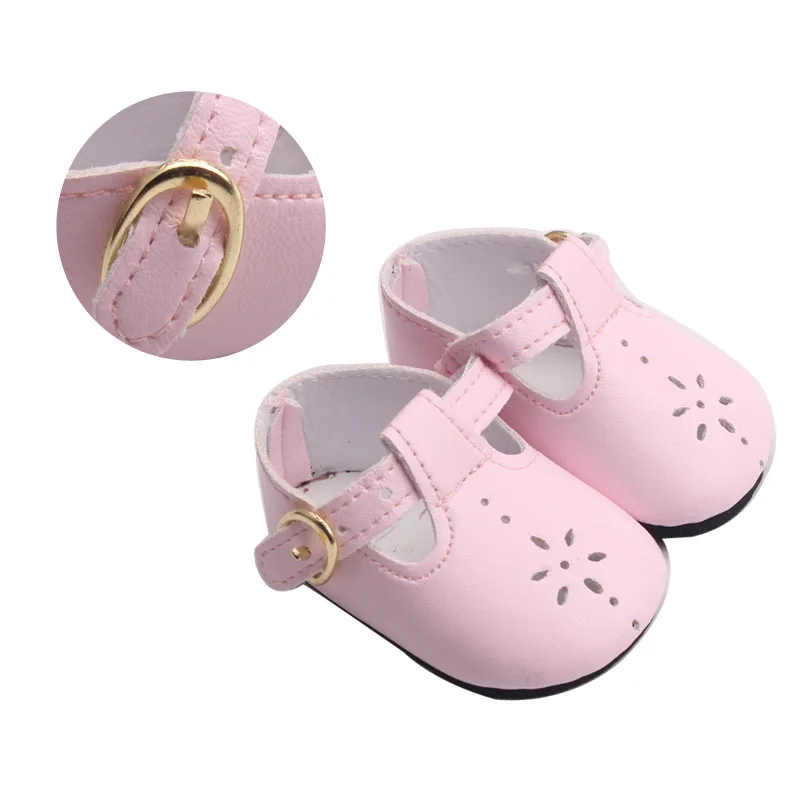 40 43 Cm Baby Boy Dolls Shoes Pink Floret Dress Shoe American Newborn
