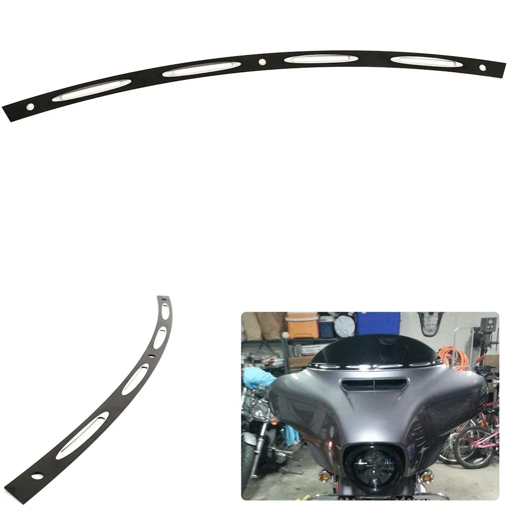 

Motorcycle CNC Chrome Batwing Fair Windshield Windscreen Trim For Harley Electra Street Tri Glide Touring Bike 1996-2013 2012