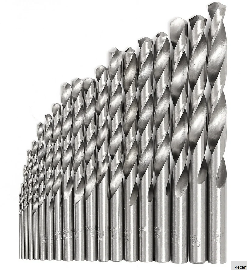 

19pcs HSS High Speed Steel Diamond Drill Bit Set Coated Twist 1.5mm - 10mm