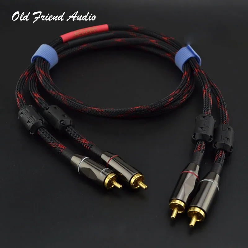 

A028 HIFI RCA Cable SPDIF Digital Audio Cable / Thickened Wall Budweiser RCA + Canare L-4E6S Cable W/ Dual Magnetic ring