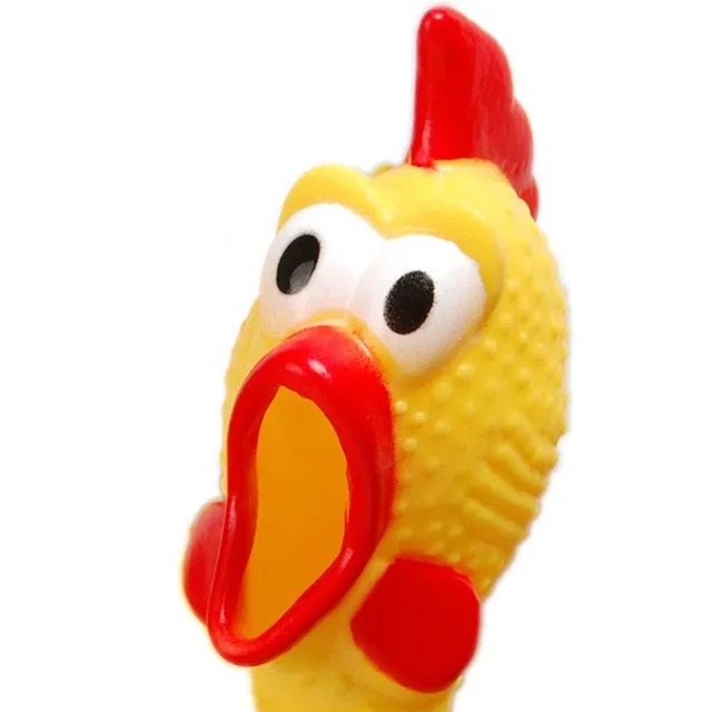 Mini Screaming Rubber Chicken Squeak Toy Funny Squeeze Sound Toy for