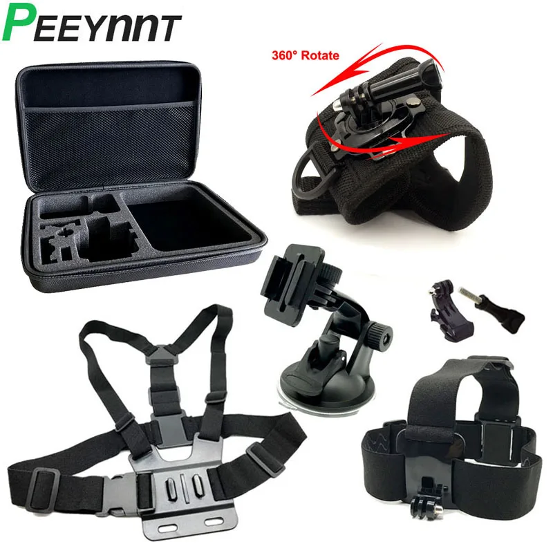 Набор аксессуаров Peeynnt для Gopro hero 7 Go pro 6 5 4 3 комплект сеансных ремней Xiaomi Yi 4K EKEN H9 H9R