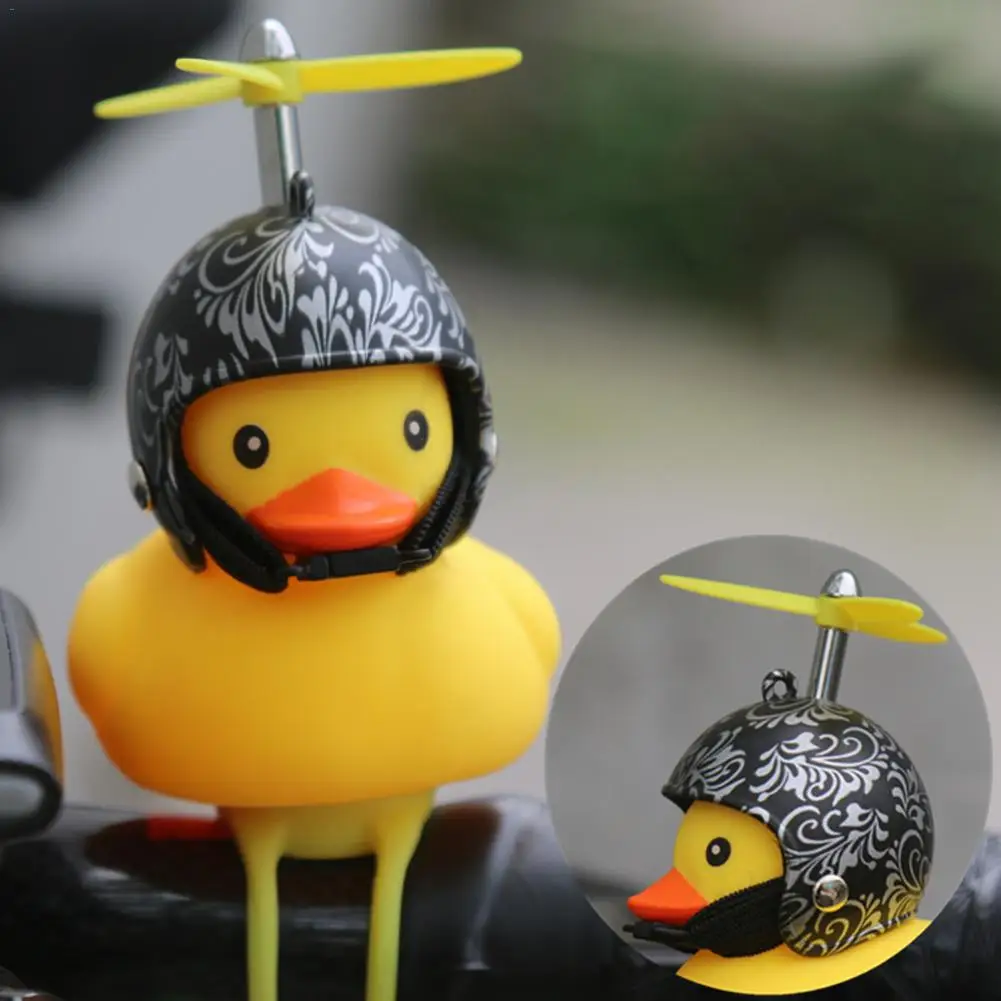 Top Bike Horn Bicycle Lights Bell Lovely Cute Duck Squeeze Helmet Electric Car Horn Lamp for Children Adults 12