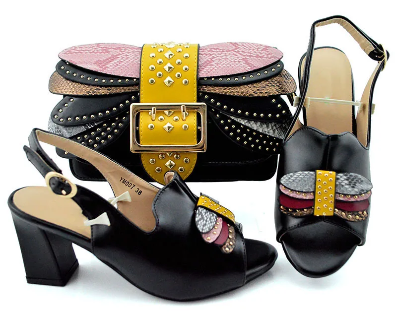 

Nigeria Population Yellow High Heels Shoes and Bag Set New 2019 Women Shoes and Bag Set Italian Shoes with Matching Bags Set