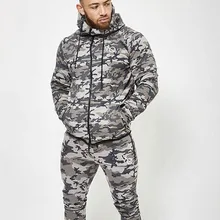 

Men's Stay Warm Thin Camouflage Zipper Full Sleeve Gym Training Hoodie Running Fitness Sports Sweatshirt Dropshipping