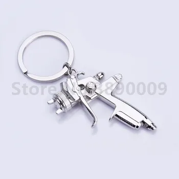 

30 Pcs High quality creative new water gun keychain men's and women's zinc alloy key ring gun-shaped metal tool key pendant