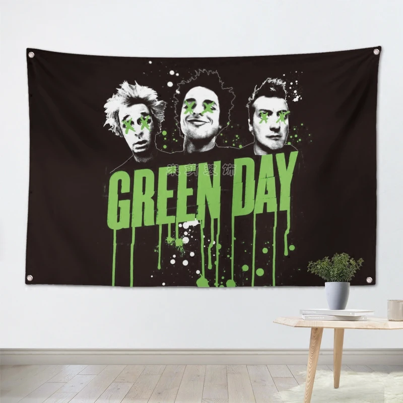 Greenday Heavy Metal Music Rock Band Banners Hanging Flag Wall Sticker