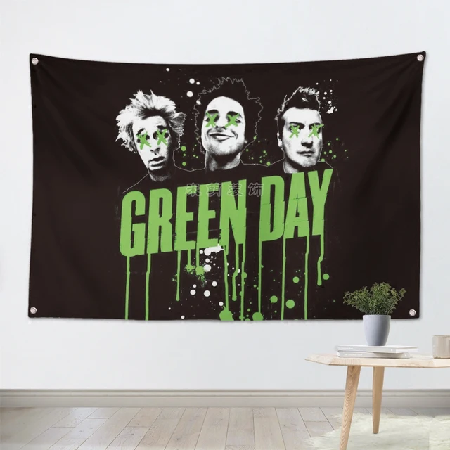greenday heavy metal music rock band banners hanging flag wall