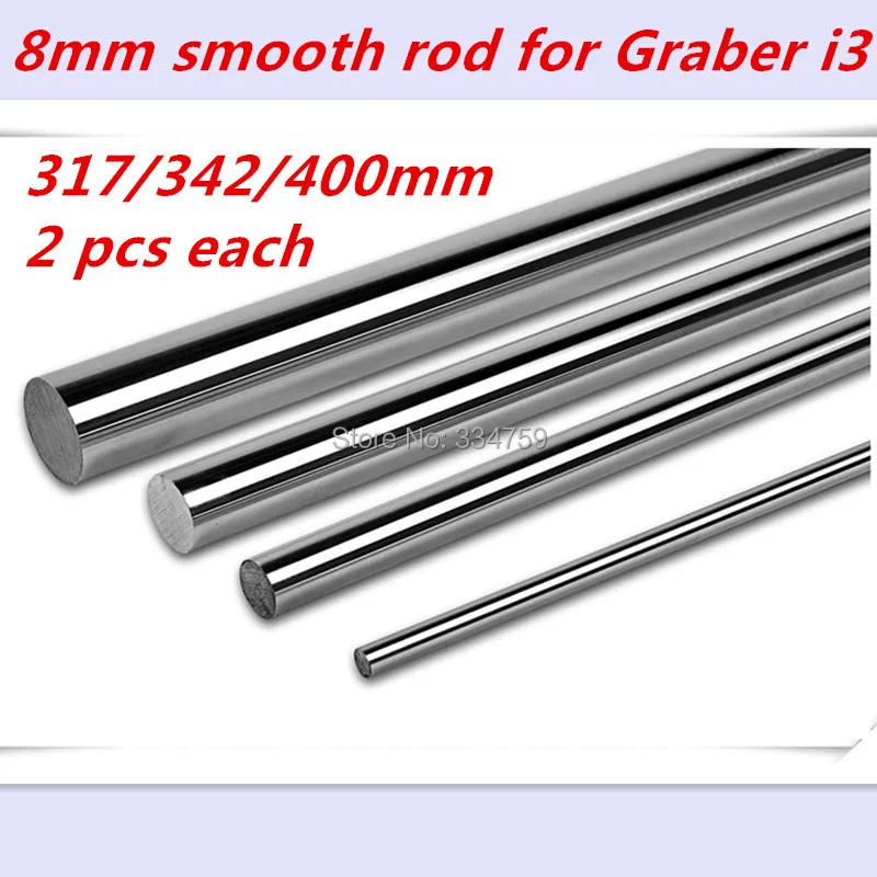 Rods 8mm all Bearings Graber i3 Frame Shaft 5x8 thsl M8 Leadscrews Nut 