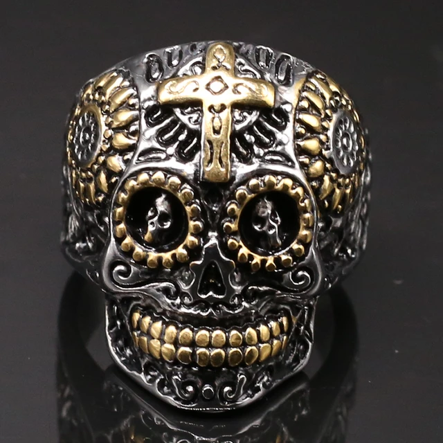 Phantom Skull Sterling Silver Biker Ring