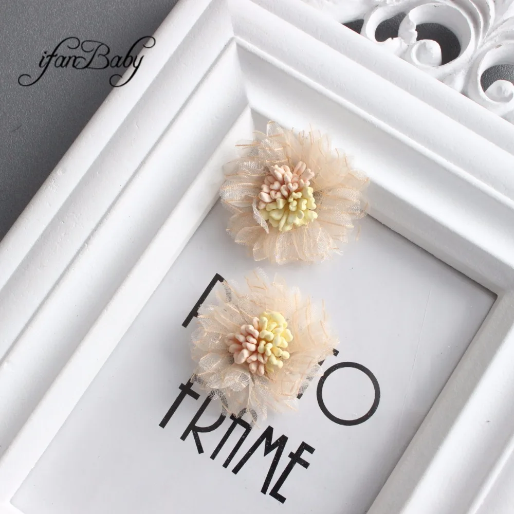 Organza blossom hair flower 2