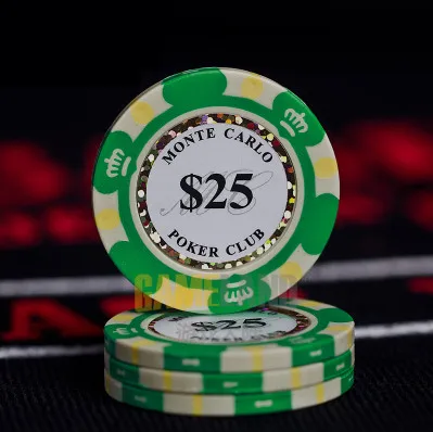 Фишки для покера набор игральных карт 3 шт. фишки для казино Техасский покерный чип игры Жетоны глина 14 г - Цвет: 25