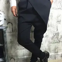 Осенне-зимняя обувь штаны-шаровары мужской личности повседневные штаны узкие универсальные обтягивающие штаны для ночного клуба певцов стилист брюки