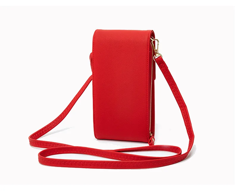 Новая женская мини-сумка через плечо мобильный кошелек женский на молнии на плечо дамская модная визитница портмоне мессенджер сумки для денег