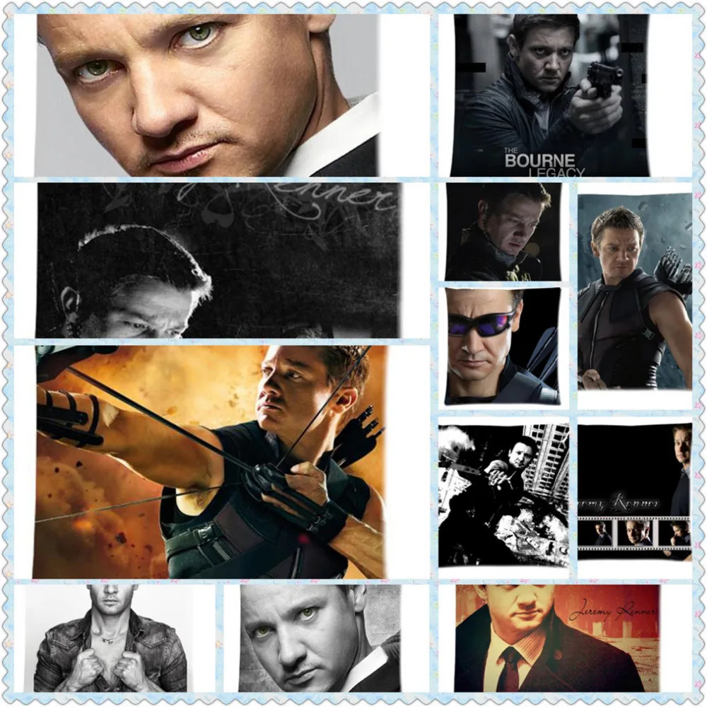

Hot Sale Custom Jeremy Renner Flannel Zippered Decorative pillowcase Beautiful Throw Cover Cushion Case