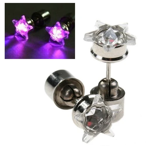 

Light Up Led Earrings (Purple Star)