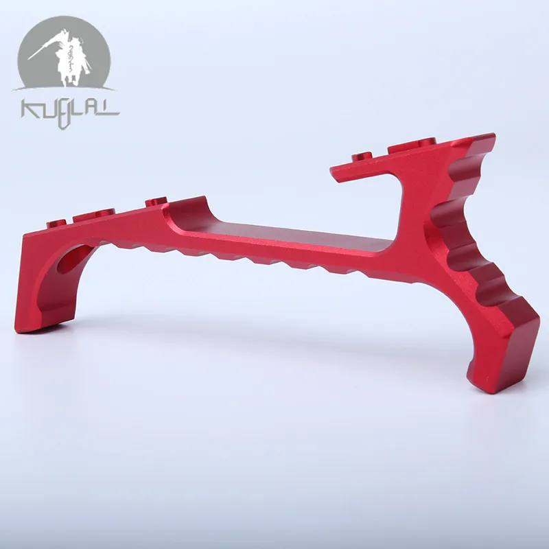 

KUBLAI Link Curved Foregrip Billet Aluminum Grip Hand Stop for KeyMod &M-Lok Rail Handguard Rifle BK