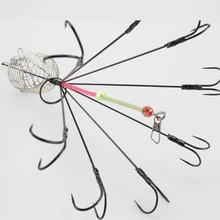 YINGTOUMAN, 2 шт./партия, специально для рыбалки, рыбы с приманкой, клетка, восемь когтей, подвесной крючок, 16 крючков, гибкий провод, рыболовные снасти