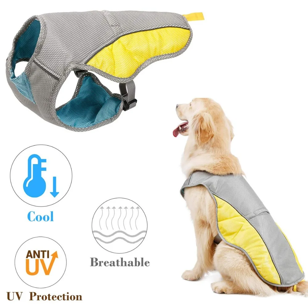 

Summer Dog Cooling Vest Clothes Cooling Harness For Dogs Adjustable Mesh Reflective Vest Harnesses Quick Release Pet Products