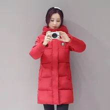 2016 New Winter Parkas Female Women Coat Cotton Slim Long Jacket Womens Outwear Parkas for Women Winter Outwear FHSM015