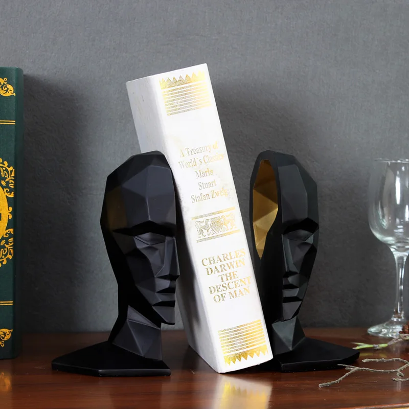 

Elegant European Study of High-Grade Office Decorations Resin Crafts Human Face Brain Bookends Best GIFT Desktop Character Craft