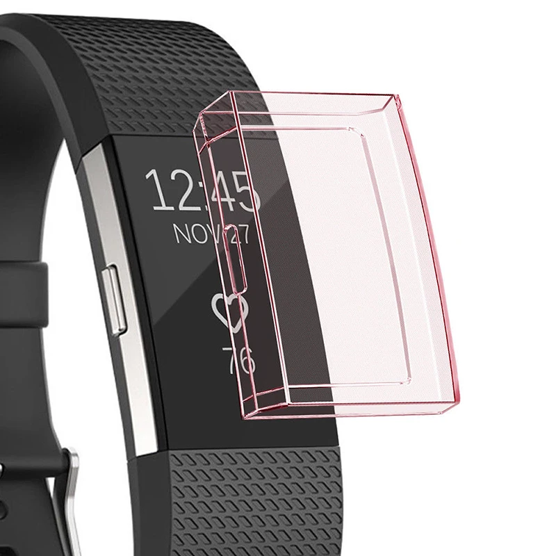 1Pcs Ultrathin Soft TPU Full Protective Case Cover For Fitbit Charge 2 Wristband For Outdoor Sport Wrist Support Parts Replace
