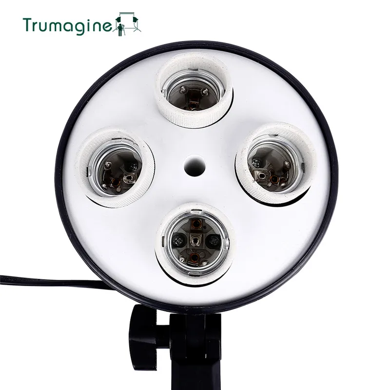 

TRUMAGINE 4 in 1 E27 Base Socket Adapter Ceramics Photo Lighting Bulb Holder Photography Light Fitting Studio Accessories