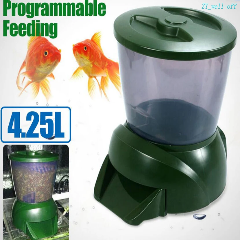 

4.25L Automatic Pond Fish Feeder Digital Tank Pond Fish Food Timer