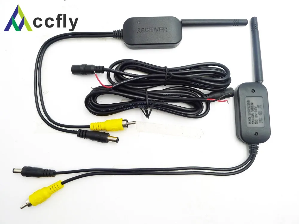 2,4G 200mW беспроводной видео передатчик и приемник для автомобиля резервная камера/Передняя автомобильная камера