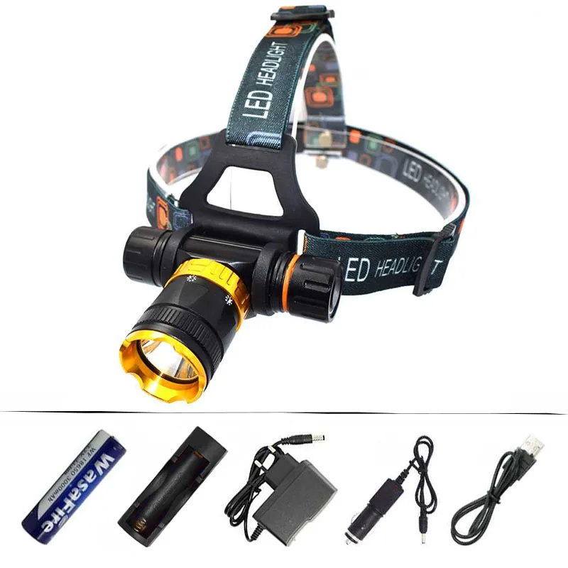Underwater 3800LM Diving Headlamp XM LT6 LED Headlight Waterproof
