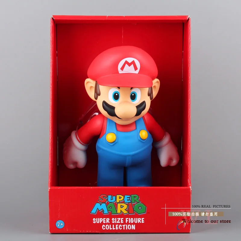 

Super Mario Bros Mario Luigi Yoshi Peach Toad PVC Action Figure Collection Model Toy Doll 10" 25cm