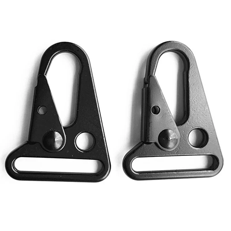 

CQC 2PCS Outdoor Metal Hook Buckle Olecranon Keychain Clasp Tactical Spring Carabiner Webbing Gun Strap Sling Snap EDC Gear