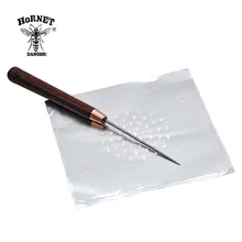 HORNET Дырокол из фольги для кальяна с деревянной ручкой, инструмент для пирсинга, одинарный Дырокол из фольги, аксессуары из алюминиевой фольги